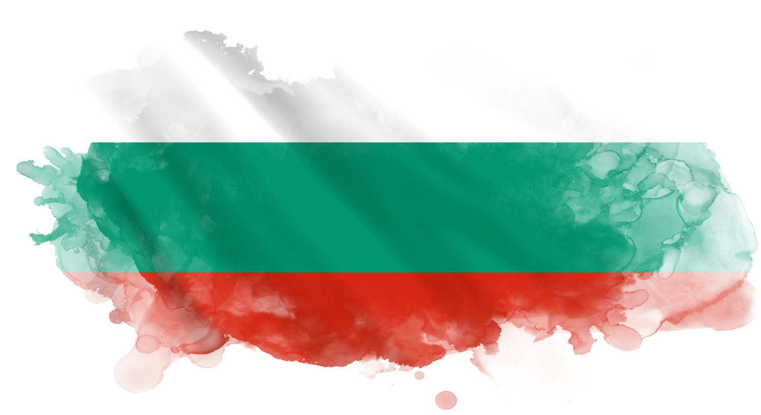 Bulgaria flag abstract watercolor shape