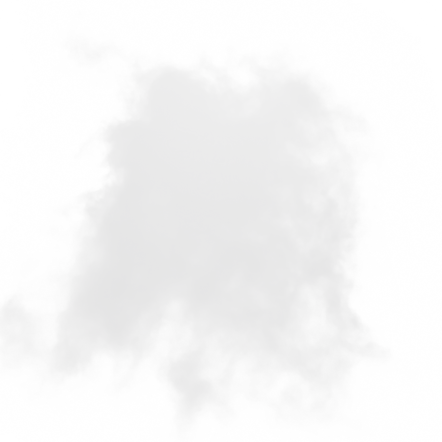 White Fog. 3D Render. Cut Out.